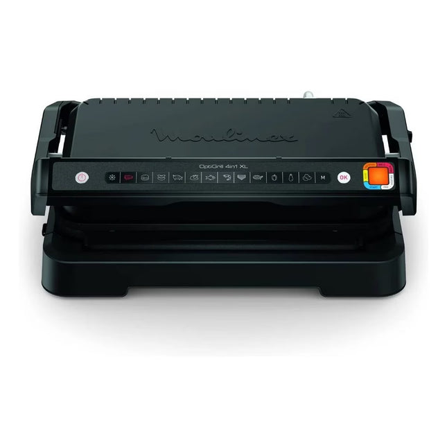 Grelhador de Placas Moulinex GI784810 Inteligente, Optigrill, 4 em 1, XL e de 2200 W - Preto