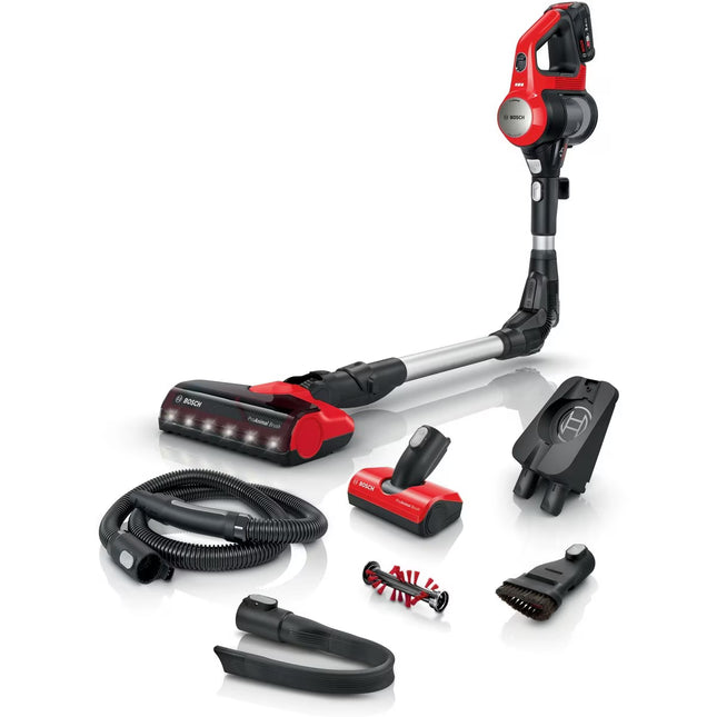 Aspirador Vertical Bosch BBS711ANM Unlimited 7 ProAnimal Recarregável de 18 V - Autonomia 40 min - Vermelho