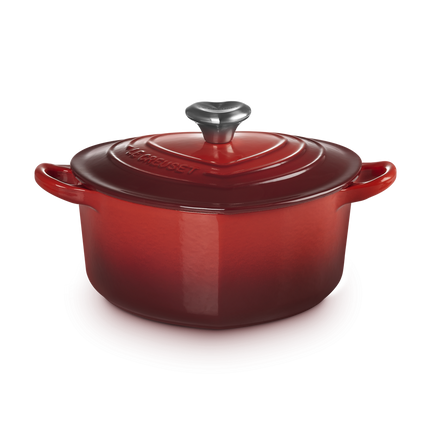 Cocotte coração de ferro fundido com pega coração