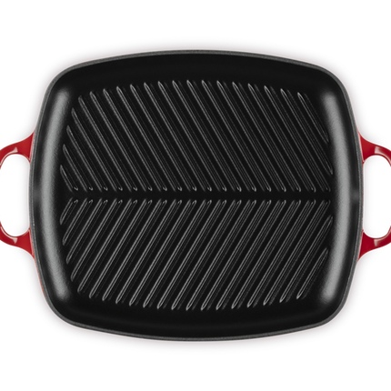 Grelha grill retangular rasa de ferro fundido