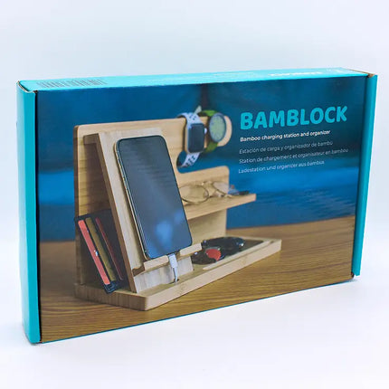 Bamblock, organizador de secretária de bambu