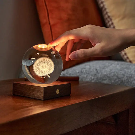 Bola de cristal com luz
