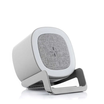 Carregador sem fios com altifalante e luz LED