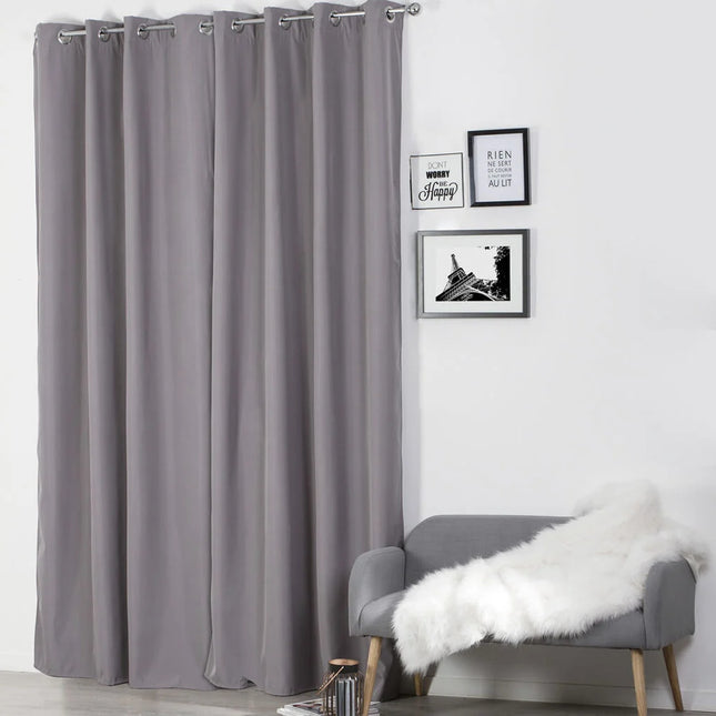Cortina isolante cinza clara 140x260cm