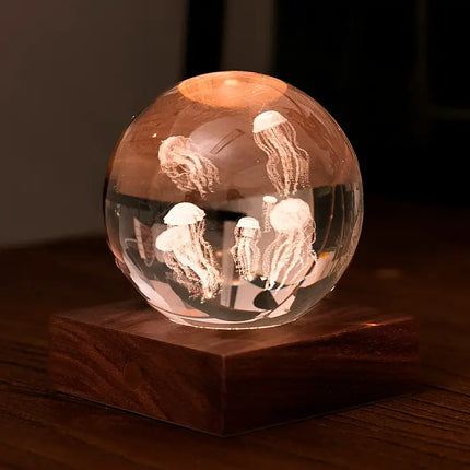 Bola de cristal com luz