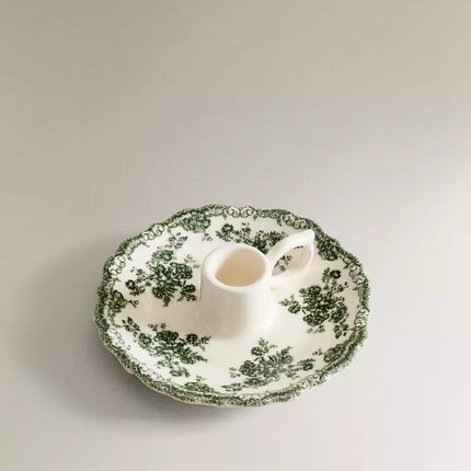 PALMATÓRIA DE LOUÇA COM ESTAMPADO DE FLORES