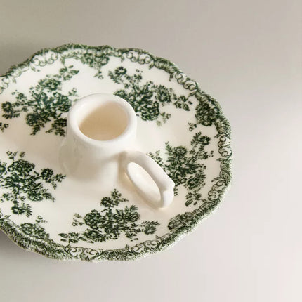 PALMATÓRIA DE LOUÇA COM ESTAMPADO DE FLORES