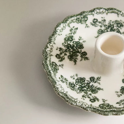 PALMATÓRIA DE LOUÇA COM ESTAMPADO DE FLORES