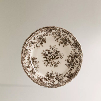 PRATO DE SOBREMESA LOUÇA FLORAL
