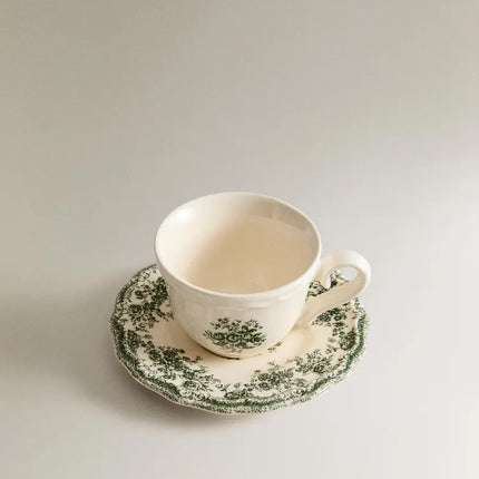 CHÁVENA DE CAFÉ COM PIRES FLORAL