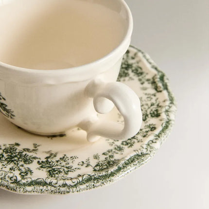CHÁVENA DE CAFÉ COM PIRES FLORAL