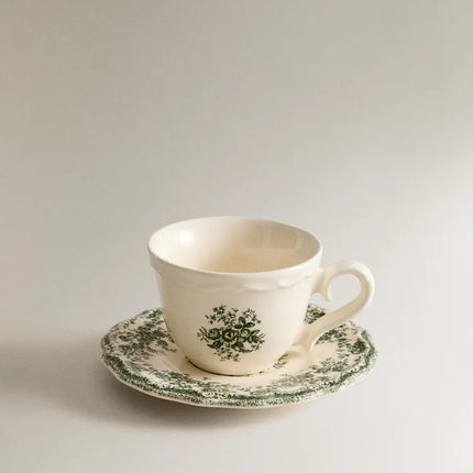 CHÁVENA DE CAFÉ COM PIRES FLORAL