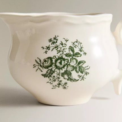 LEITEIRA DE LOUÇA FLORAL