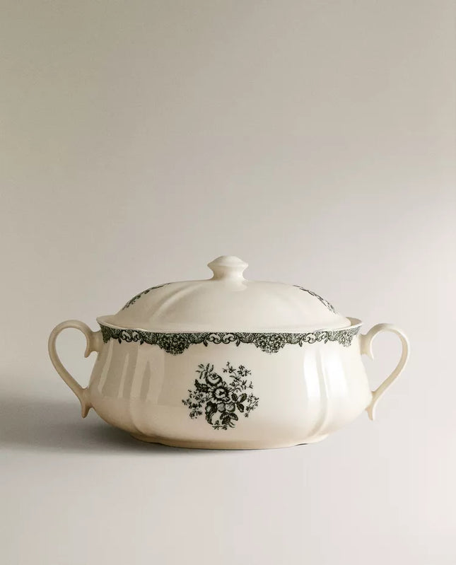 TERRINA LOUÇA FLORAL