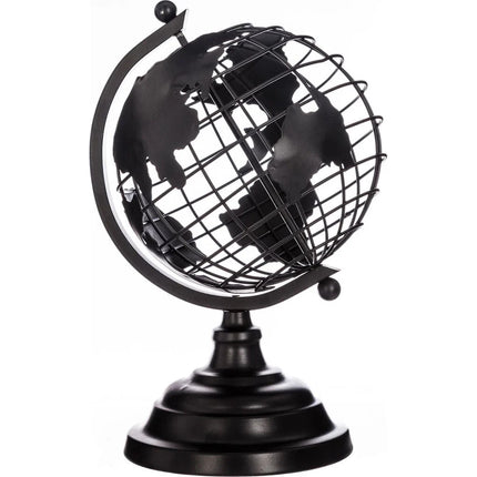 Globo decorativo preto em metal chic