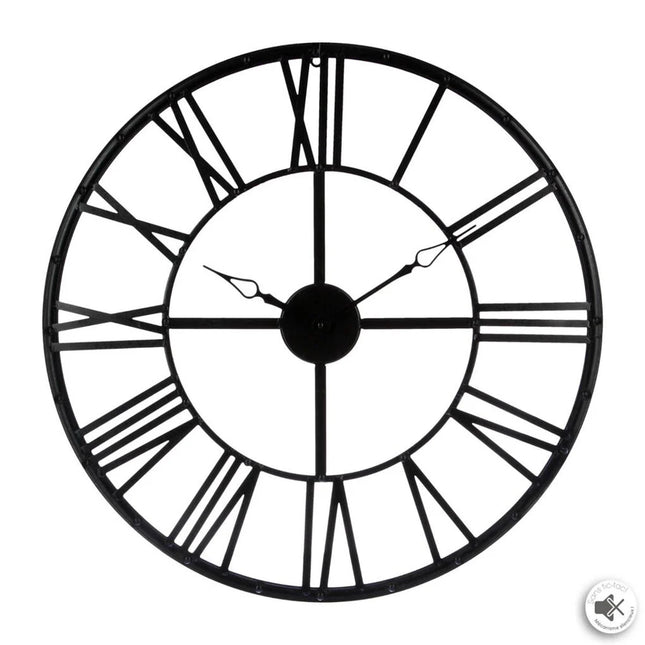 Relógio decorativo de parede preto VINTAGE