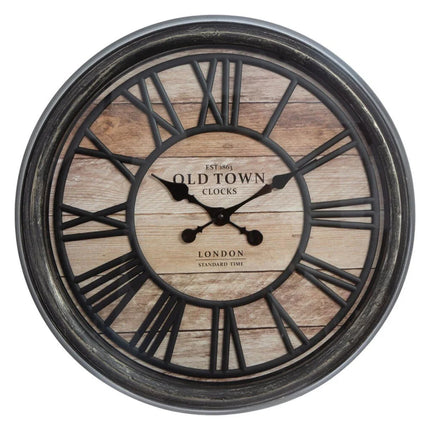Relógio decorativo de parede castanho 50cm