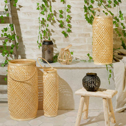 Lanterna natural CROSS em bambu 47cm