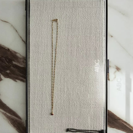 CAIXA PORTA-JOIAS PERFIL METAL PRETO
