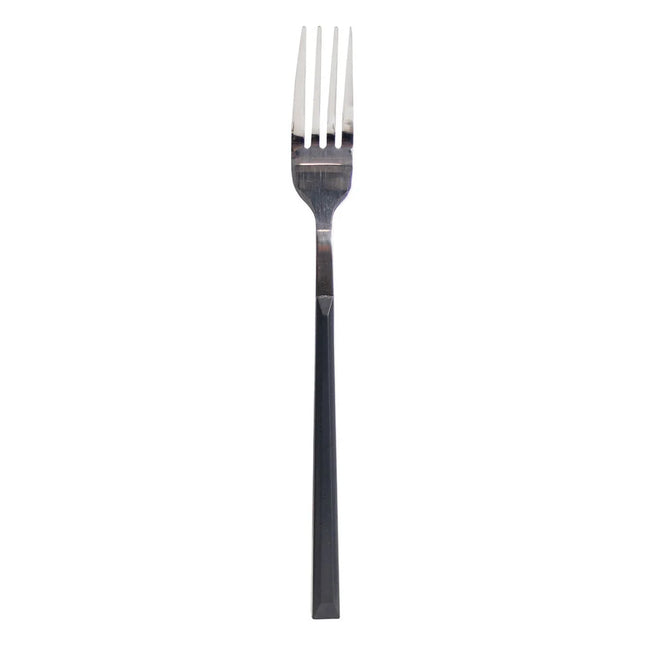 Garfo de mesa LUNE inox com cabo preto