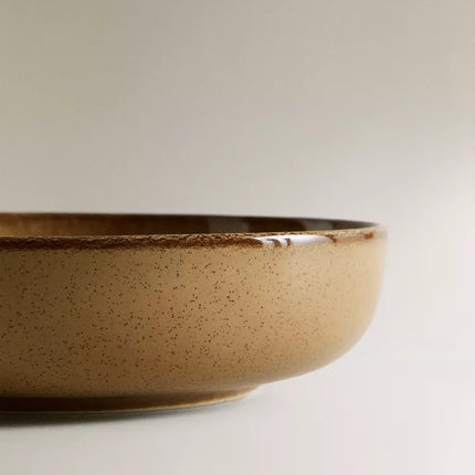 PRATO FUNDO PORCELANA FIO EFEITO ANTIGO