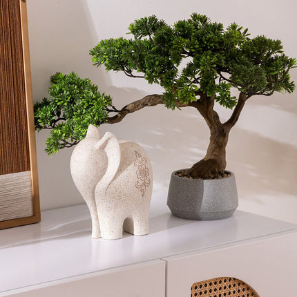 Planta bonsai artificial com vaso 45cm