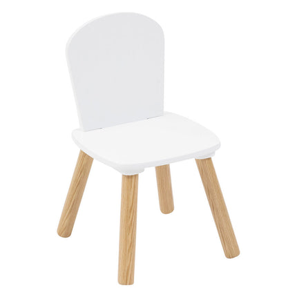 Mesa com 2 cadeiras em branco