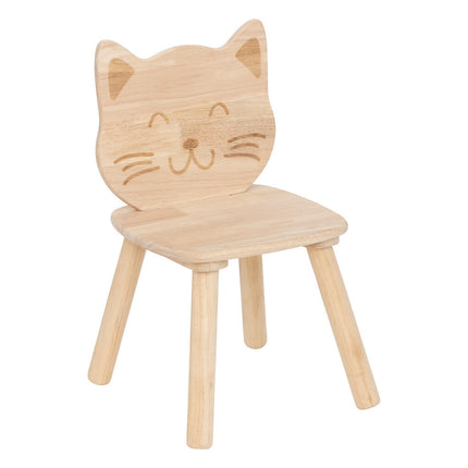 Cadeira de gato PIA castanha em madeira 50x28x30cm