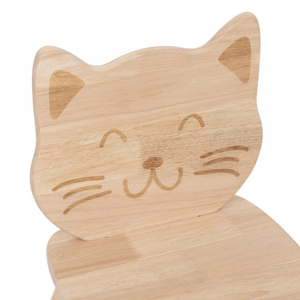 Cadeira de gato PIA castanha em madeira 50x28x30cm