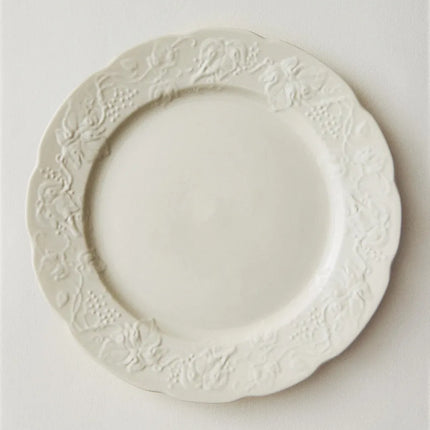 PRATO RASO DE PORCELANA COM UVAS