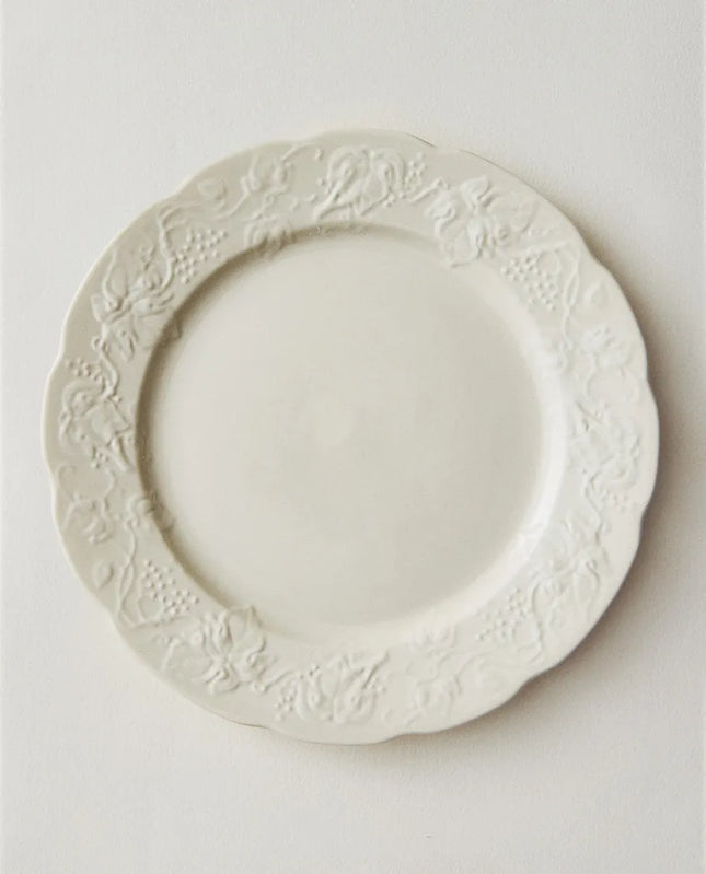 PRATO RASO DE PORCELANA COM UVAS