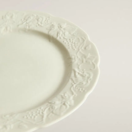 PRATO DE SOBREMESA DE PORCELANA COM UVAS