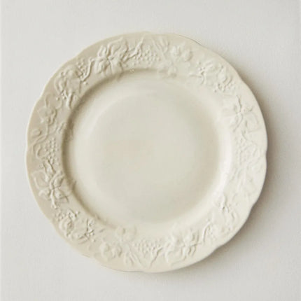 PRATO DE SOBREMESA DE PORCELANA COM UVAS