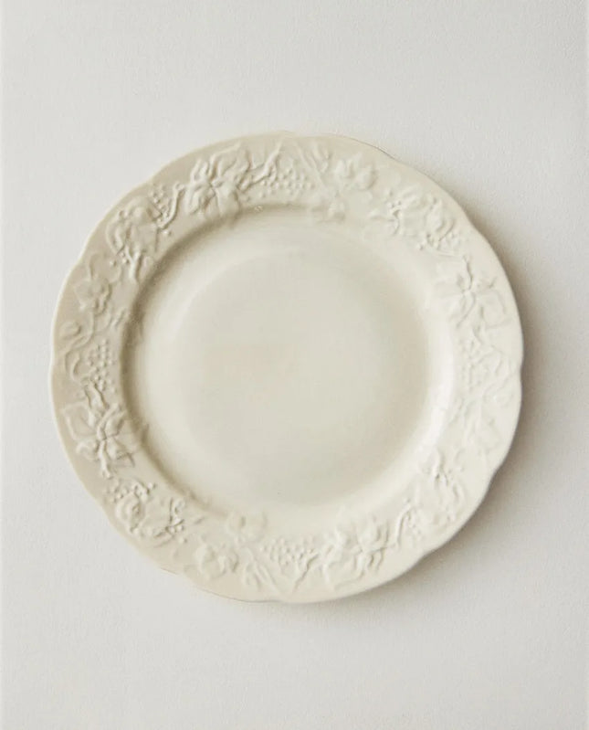 PRATO DE SOBREMESA DE PORCELANA COM UVAS