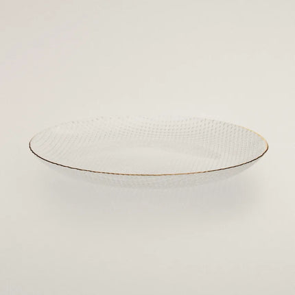 PRATO DE SOBREMESA VIDRIO RELIEVE FIO