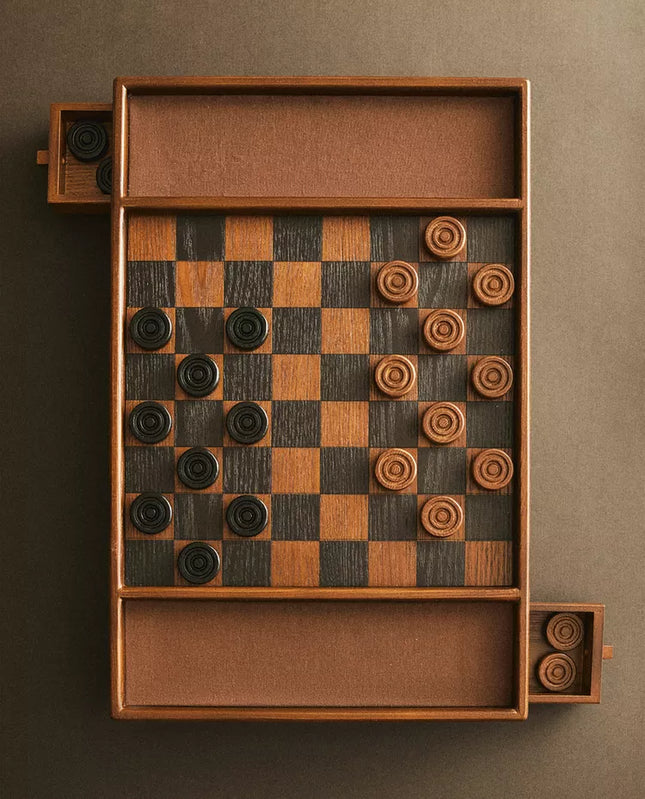 JOGO DE DAMAS MADEIRA