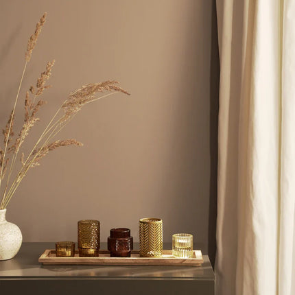 Suporte para velas com tabuleiro em madeira Elviena, conjunto de 6  Bloomingville