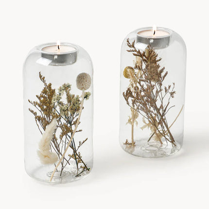 Suportes para velas com flores secas Eleonora, conjunto de 2