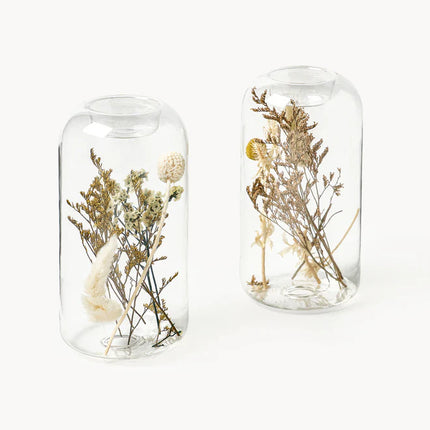 Suportes para velas com flores secas Eleonora, conjunto de 2