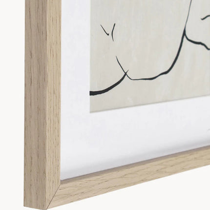 Pósteres com moldura em madeira Refined, conjunto de 2