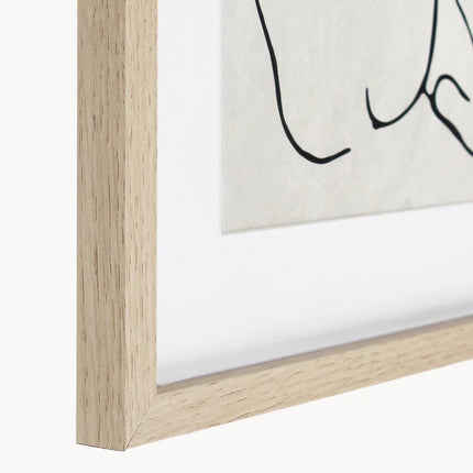 Pósteres com moldura em madeira Refined, conjunto de 2