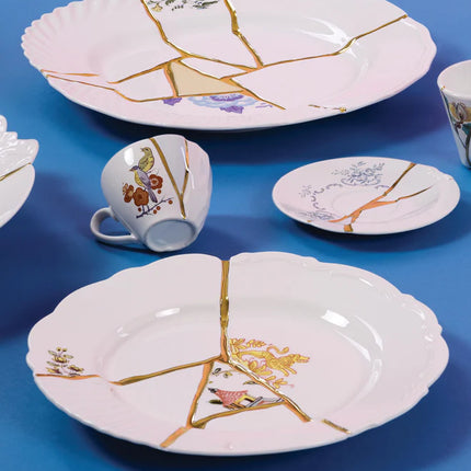 Chávena de café com pires do designer Kintsugi