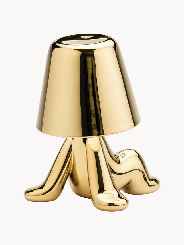 Candeeiro de mesa LED pequeno portátil e regulável Golden Brothers Bob