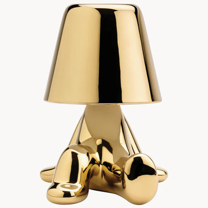 Candeeiro de mesa LED pequeno portátil e regulável Golden Brothers Bob