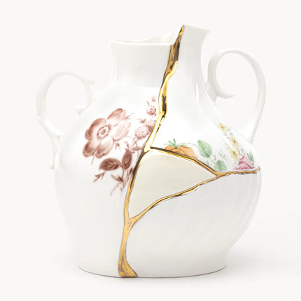 Jarra de Fine Bone China Kintsugi, Alt 19 cm