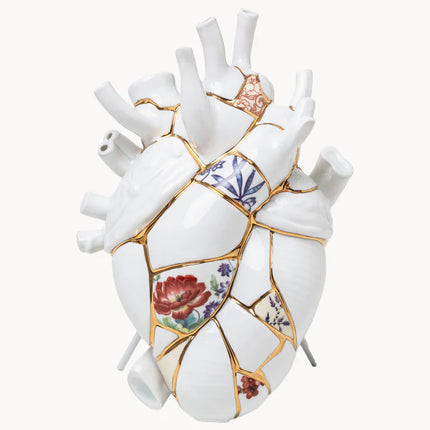 Jarra de porcelana com decoração dourada Love in Bloom, Alt 25 cm