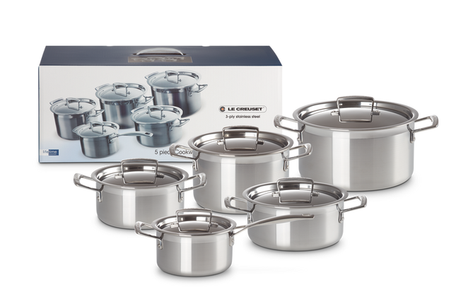 Set de 5 tachos Aço Inoxidável Classic