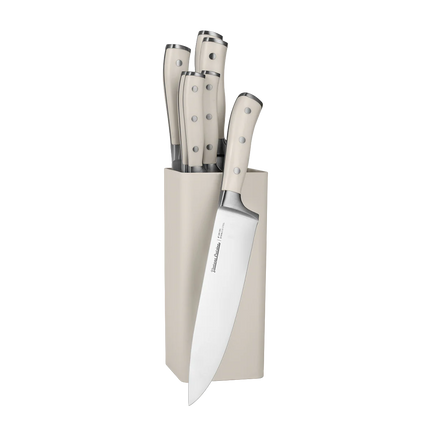 Bloco com 7 facas de cozinha Vintage Cuisine