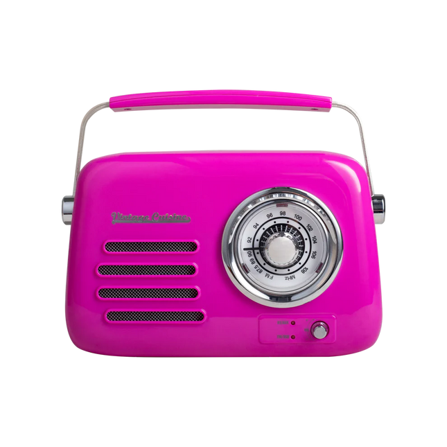 Rádio retro com bluetooth Vintage Cuisine - cores do verão - acabamento brilhante