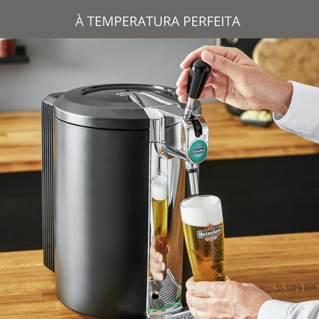 Máquina de Cerveja Krups Beertender Compact VB450E10 para Barril 5 Litros,Temperatura Perfeita e com Luz Indicadora - Preto